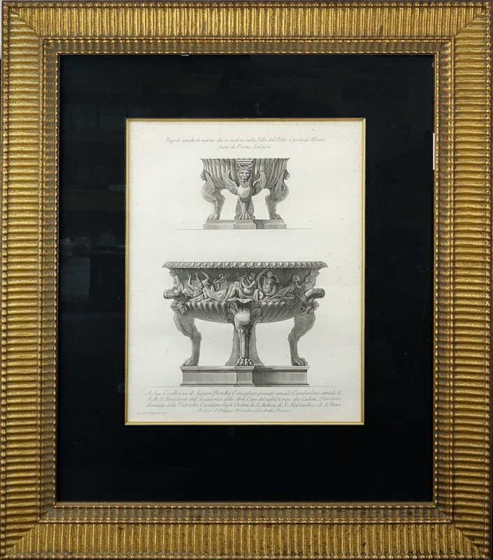 Ornamental Modern Engraving After Francesco Piranesi, Italian (born circa 1758-1810). 