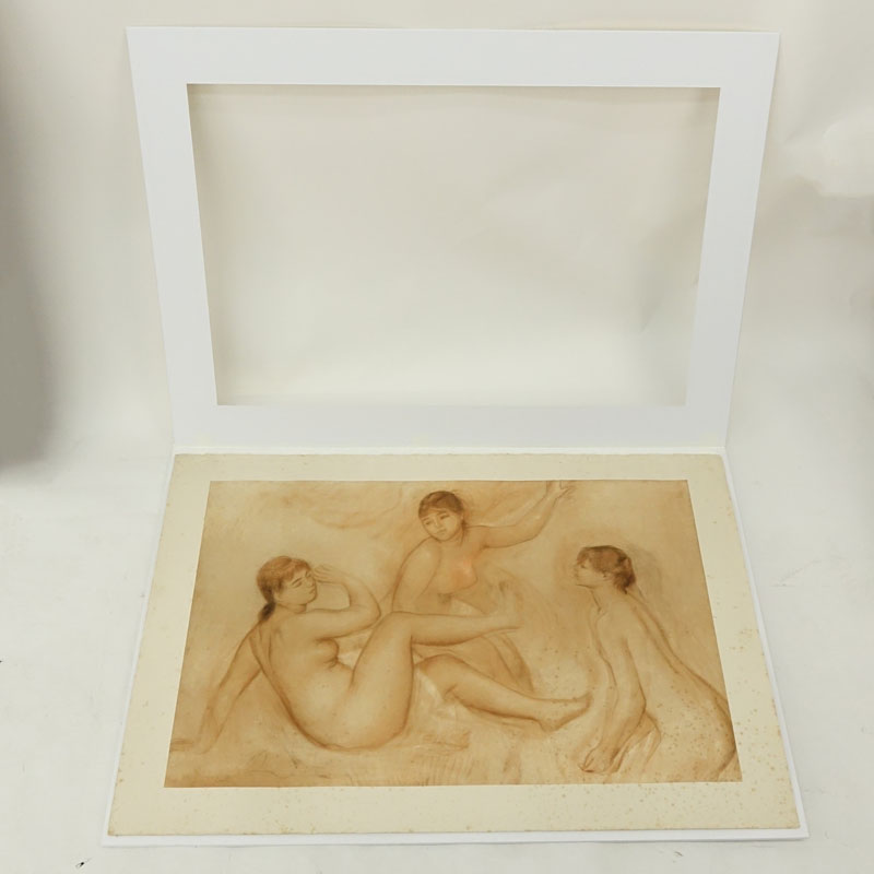 Pierre Auguste Renoir, French (1841 - 1919) Color lithograph "Three Female Nudes".