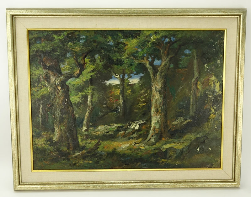 Attributed to Maria Heckel, German (19th/20th C.) Oil on Canvas of a View of Germany. 