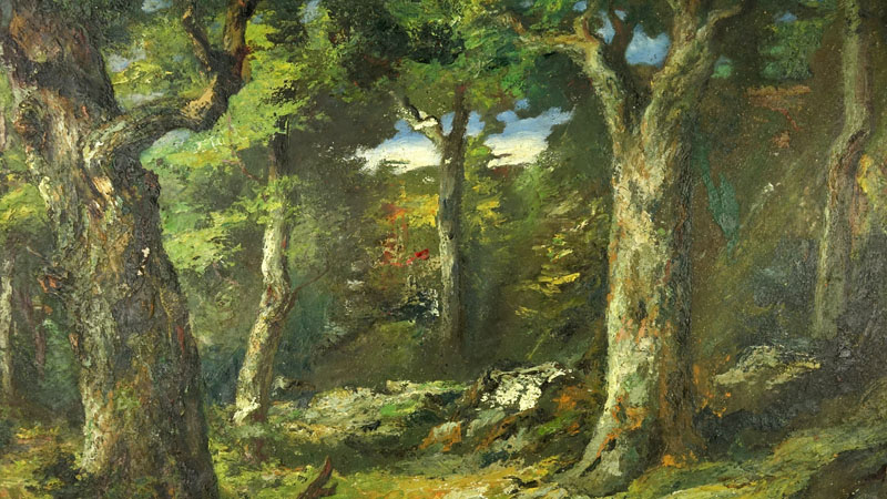 Attributed to Maria Heckel, German (19th/20th C.) Oil on Canvas of a View of Germany. 