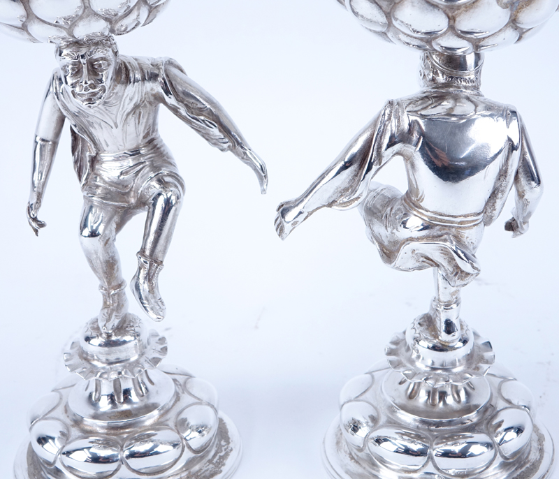 Two (2) Antique Austro-Hungarian Empire Silver Figural Goblets.