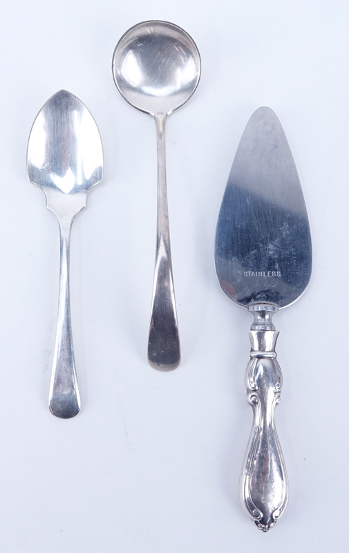 Collection of Nine (9) Sterling Silver, sterling Handle and Non-Sterling Tableware.