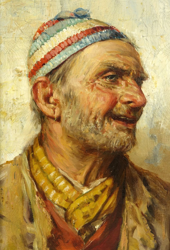 Donatus Buongiorno, American (1865 - 1935) Oil painting on canvas "Italian Fisherman". 