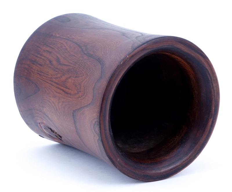 Chinese Huanghuali Style Hardwood Brush Pot.