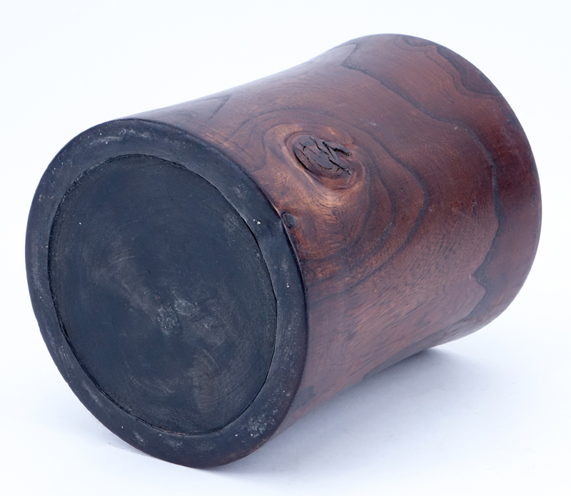 Chinese Huanghuali Style Hardwood Brush Pot.