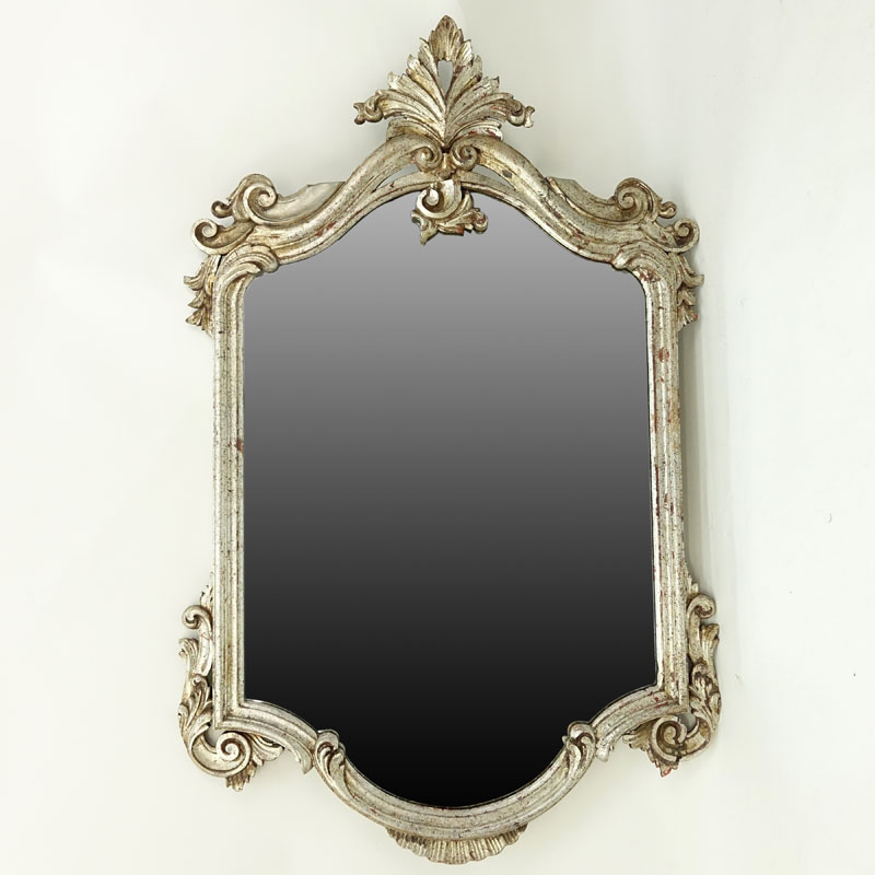 Mid to Late 20th C. Neoclassical Style Mirror with Gilt Carved Frame.