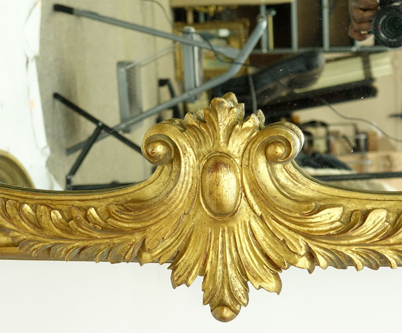 Mid to Late 20th C. Heavy Carved Wall Mirror.