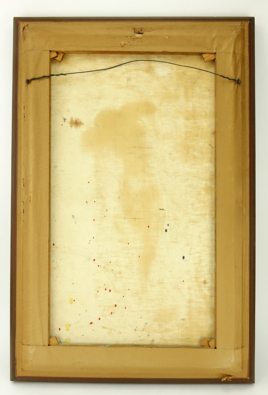 Mid Century Modern Abstract Oil on Canvas.