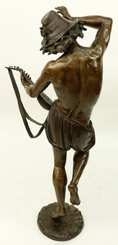 Albert Ernest Carrier-Belle use (FRENCH, 1824-1887) ‘Le Danseur Napolitain au Luth' Bronze Sculpture. 