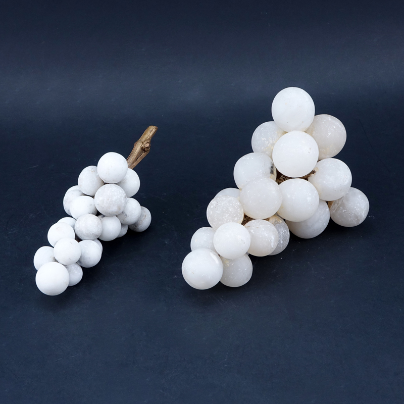 Two (2) Vintage Italian Alabaster Models of Grapes.