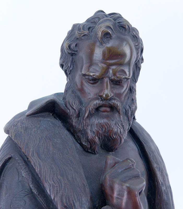 Antique Bronze Sculpture "Galileo Galilei". 