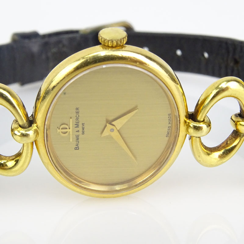 Lady's Vintage Baume & Mercier Geneve 18 Karat Yellow Gold Watch.