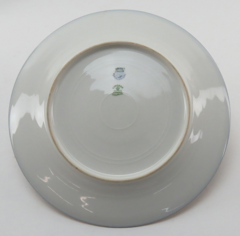 Grouping of Five (5) Theodore Haviland Limoges Bazar Colon Porcelain Cabinet Plates.