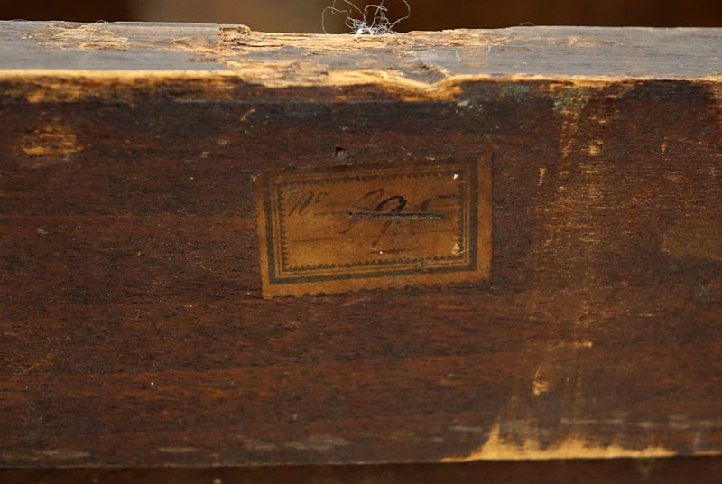 Early 20th Century Louis XV Style Parquetry Inlaid Marble Top Commode.