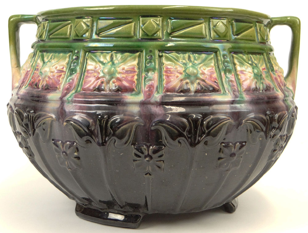 Circa 1900 Art Nouveau Majolica Jardinière.