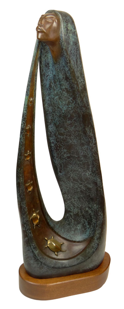 Bruce LaFountain, American (1961 - ) Bronze on Wood Base. 