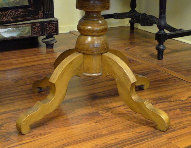 Lot of Two (2) Associated 19th Century Italian Inlaid Walnut Tilt-top Game Tables or Side Tables each with Marquetry Inlay of a Roman Charioteer and a Double Parquetry Border Comprised of Various Exotic Woods.