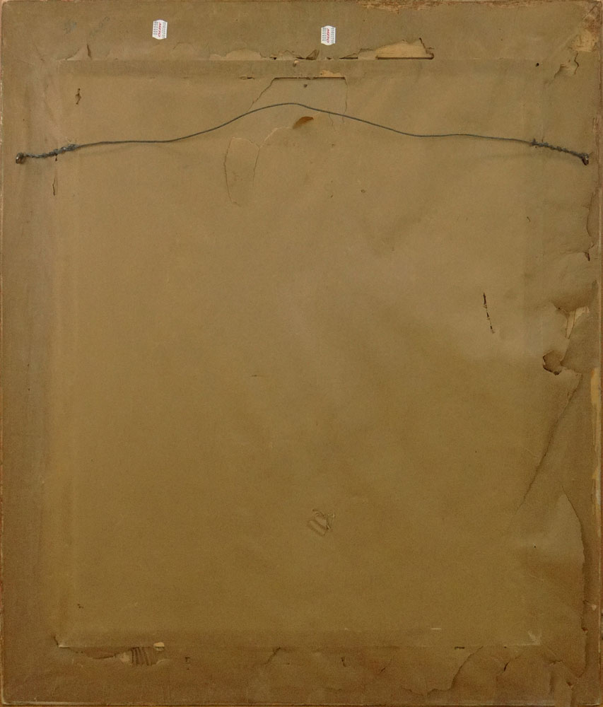 19/20th Century Continental School Oil on Panel "Still Life with Ham" Signed A. Karowsky Lower Right. 