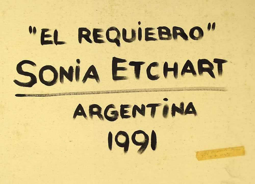Sonia Etchart, Argentinian (20th Century) Oil on canvas "El Requiebro"  