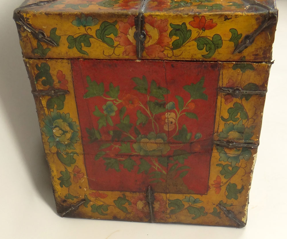 Antique Tibetan Trunk. Very Colorful.