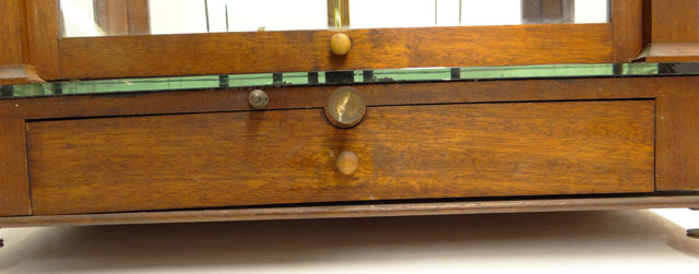 Early 20th Century American Colorado Wm. Ainsworth & Sons Mahogany, Brass and Glass Encased Balance Scale with Weights. 