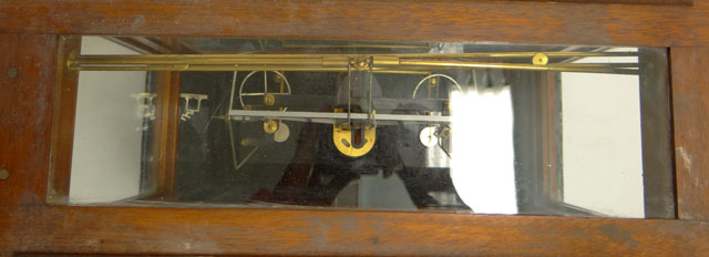 Early 20th Century American Colorado Wm. Ainsworth & Sons Mahogany, Brass and Glass Encased Balance Scale with Weights. 