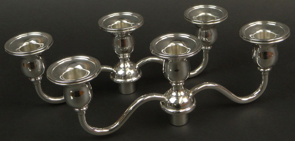 Pair of International Silver Company Sterling Silver Weighted Candelabra Branches.