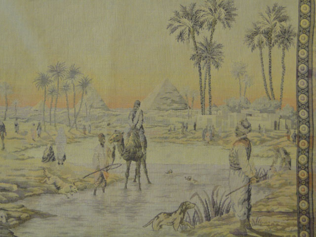 Early 20th Century French Woven Tapestry Panel/Wall Hanging with Middle Eastern Scene.