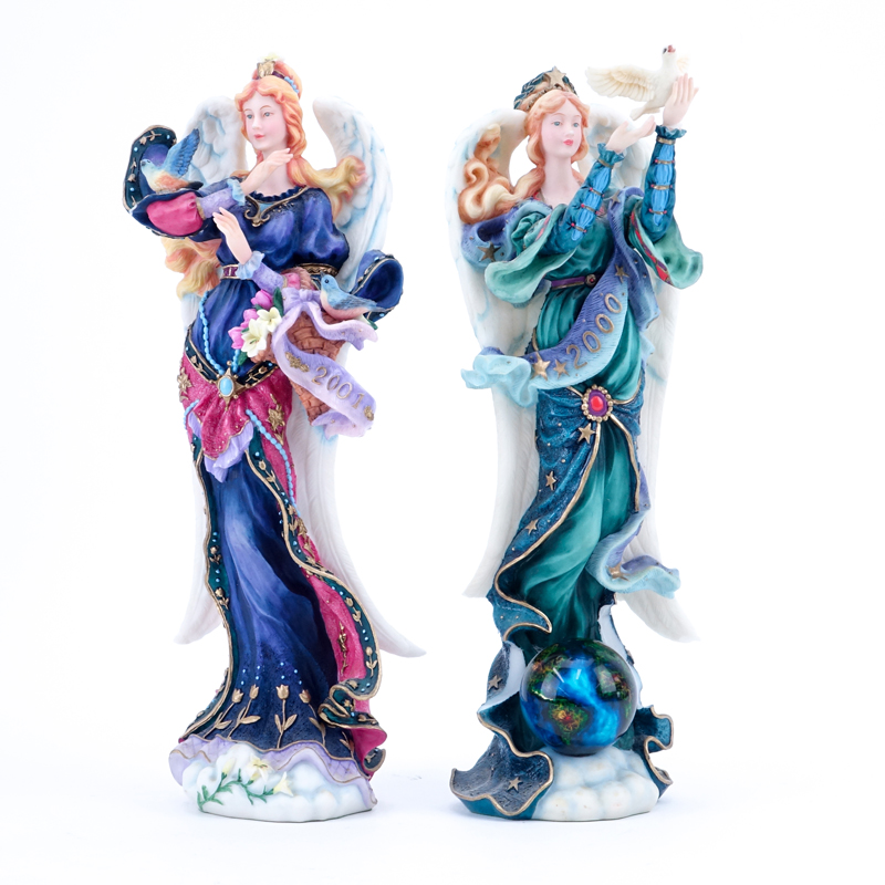 Collection of Two (2) Lenox Angel Figurines.