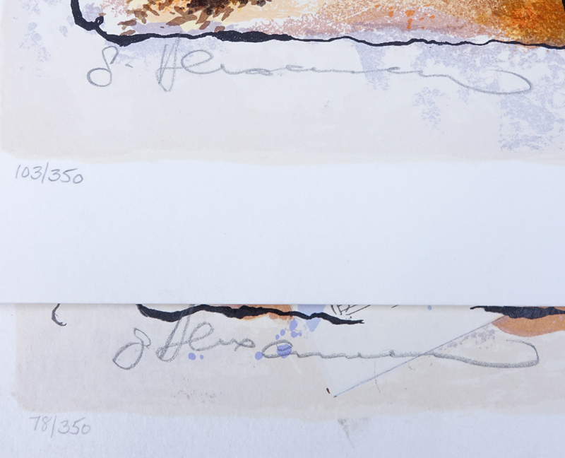 Alexander Wissotzky Russian-Israeli (born1959- ) Two (2) Limited Edition Lithographs "Nostalgia" and "Memories" Each Signed. 
