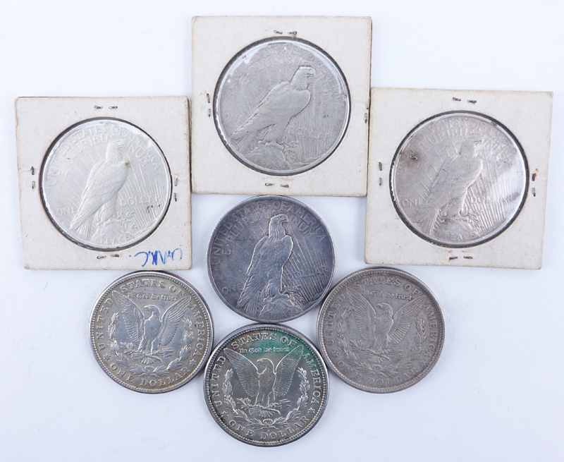 Collection of Seven (7) U.S. Silver Dollars.