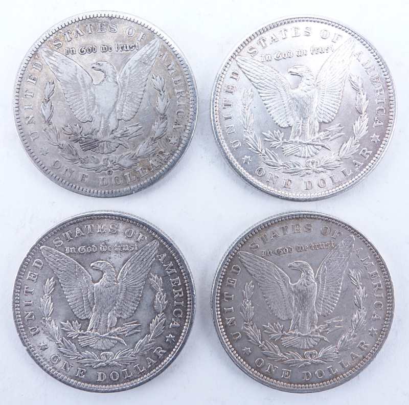 Collection of Four (4) U.S. Morgan Silver Dollars.