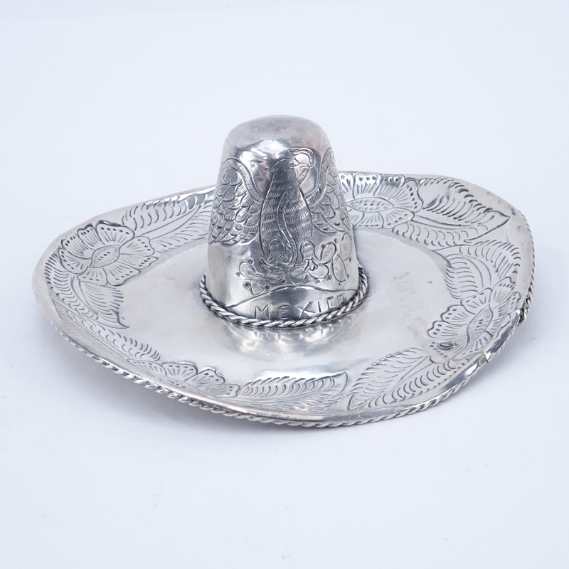 Mexican Sterling Silver Souvenir Sombrero.