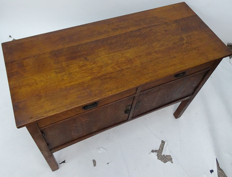 Early to Mid 20th Century L & J.G. Stickley Oak Side Board.