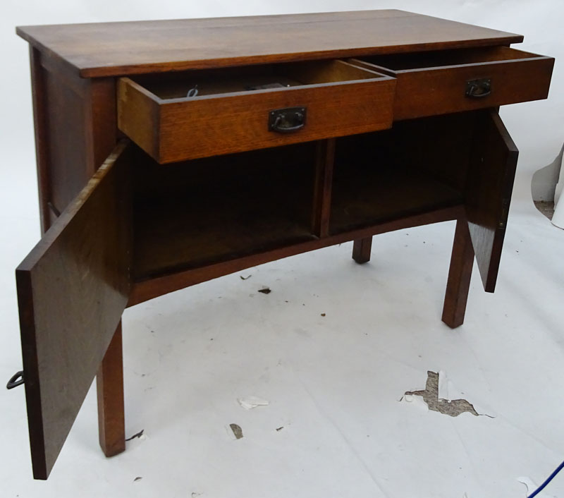 Early to Mid 20th Century L & J.G. Stickley Oak Side Board.