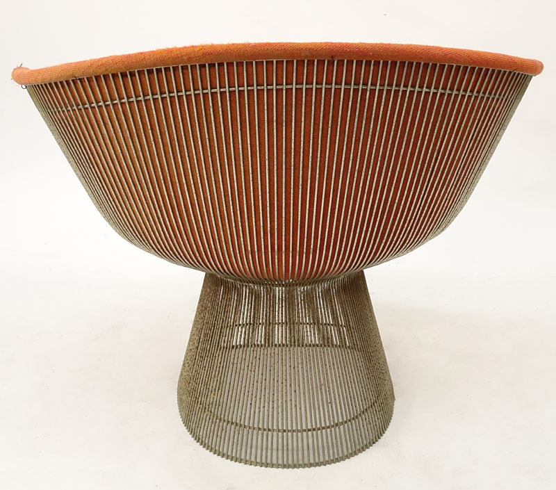 Warren Platner for Knoll Upholstered and Steel Lounge Chair.