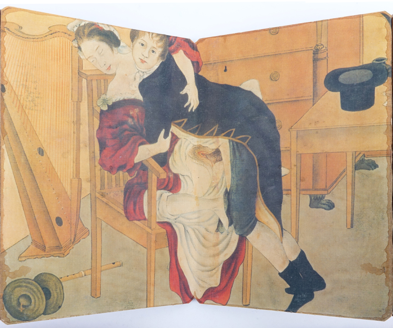 Two (2) Vintage Shunga Japanese Erotic Pillow Books.
