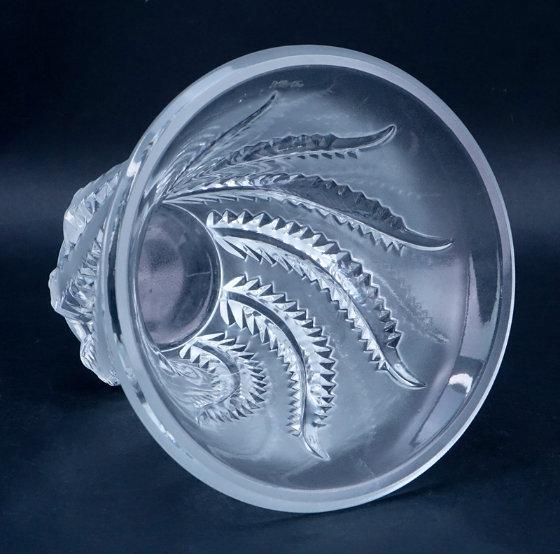 Lalique Crystal "Lobilia" Vase.