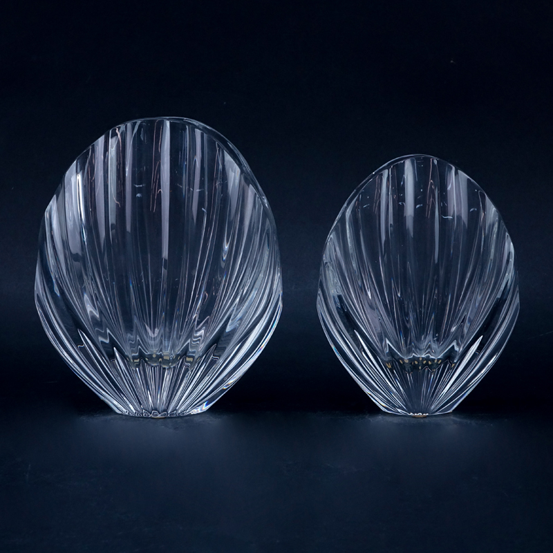 Two (2) Baccarat Crystal Vases. Signed R. Rigot, Baccarat.