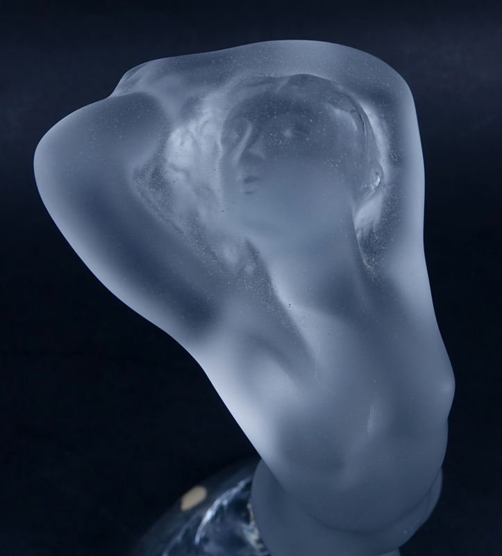 Lalique Crystal "Danseuse Bras Leves" Signed Lalique France. 