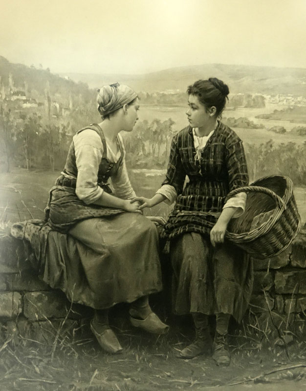 Daniel Ridgway Knight, French (1839-1924) "Premier Chagrin" Photogravure on Paper. 