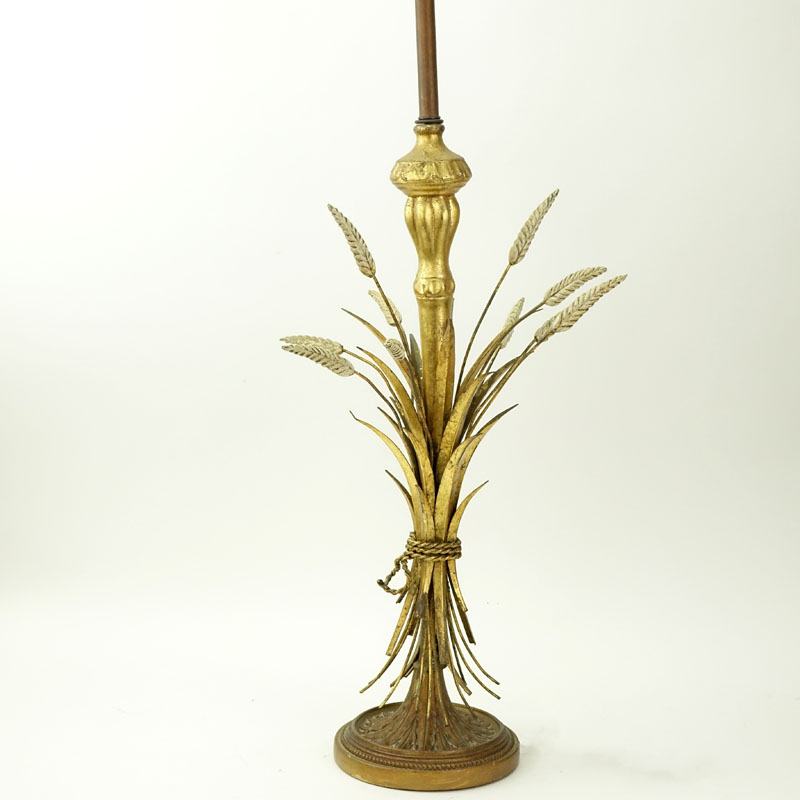 Mid-Century Hollywood Regency Frederick Cooper Wheat Sheaf Lamp.