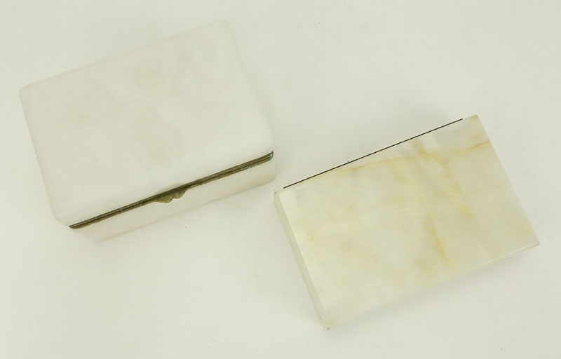 Two (2) Onyx Dresser Boxes.