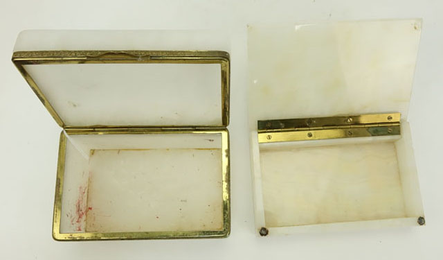 Two (2) Onyx Dresser Boxes.