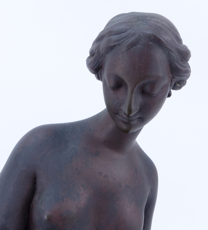 After: Etienne Maurice Falconet, French (1716 - 1791) "Baigneuse" Bronze Sculpture. 