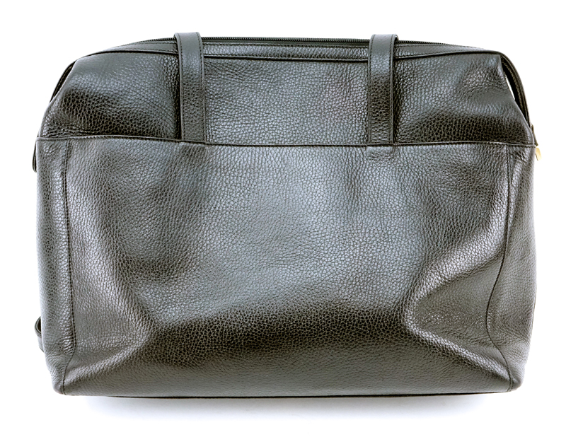 Mark Cross Ladies Black Leather Business Tote.