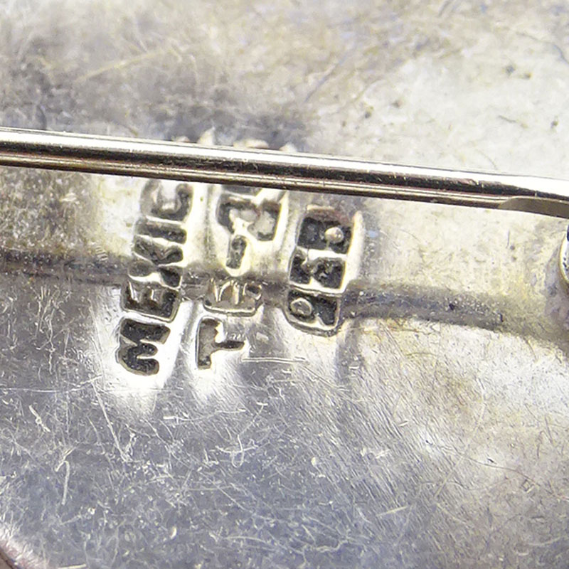 Lot of Six (6) Vintage Silver Brooches.