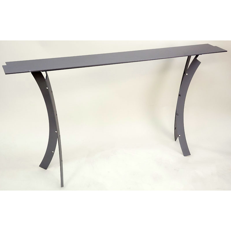 Contemporary Modern Metal Console Table.