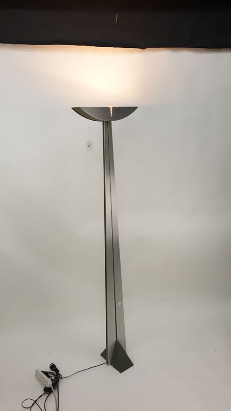 Attributed to George Kovacs Metal Floor Lamp. Kovacs label on dimmer.