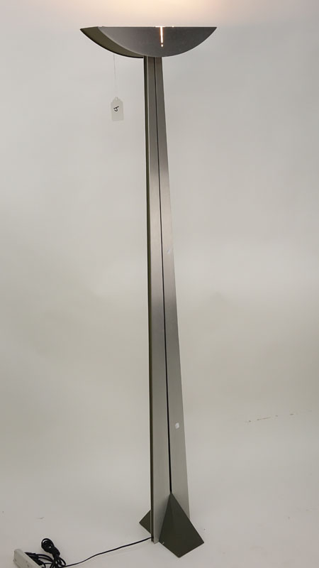 Attributed to George Kovacs Metal Floor Lamp. Kovacs label on dimmer.